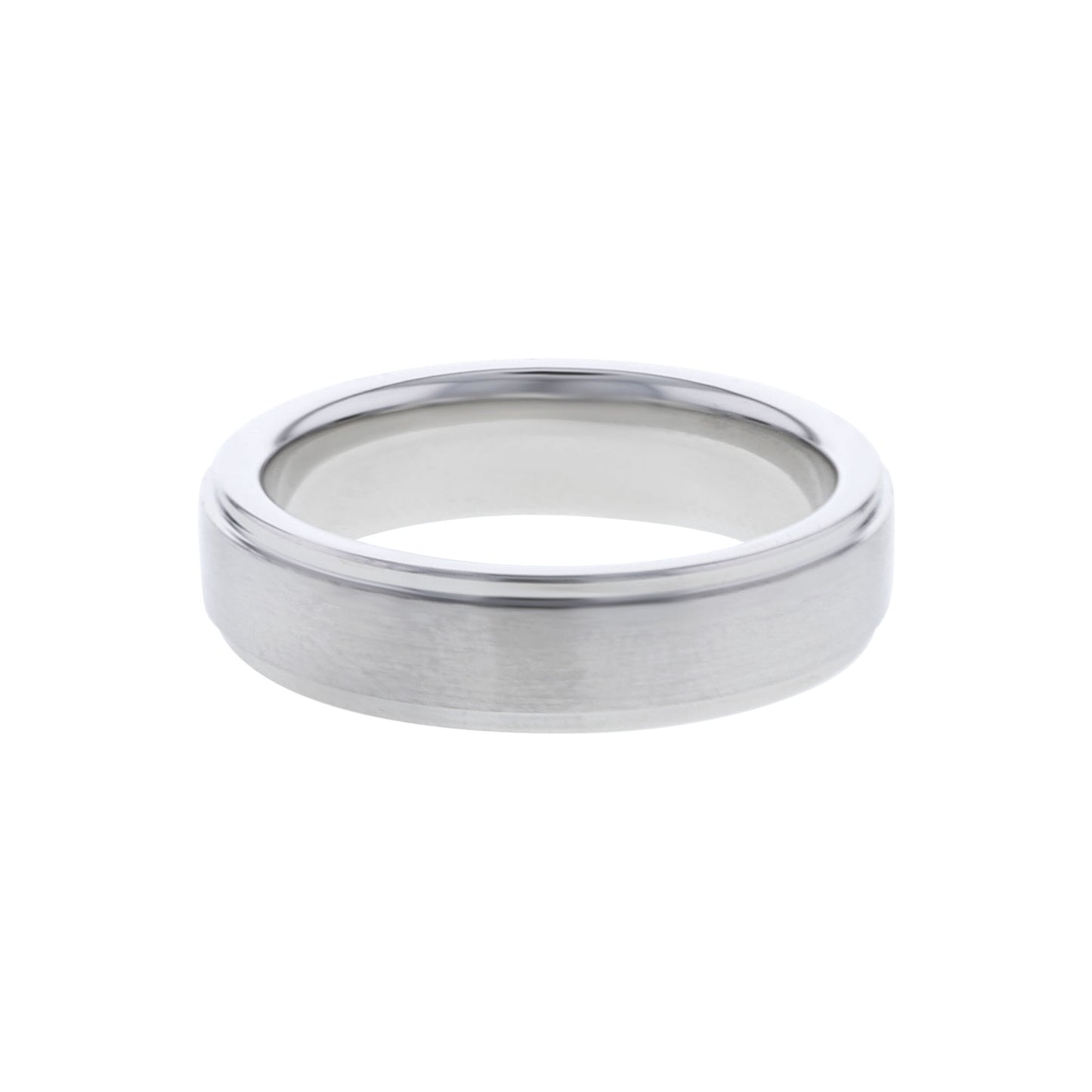 Caspian Serinium Grooved Wedding Ring - 6mm