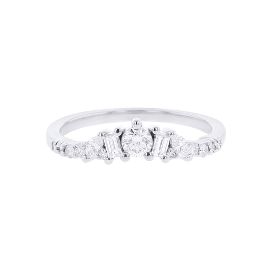 Royalty Curved Diamond Ring