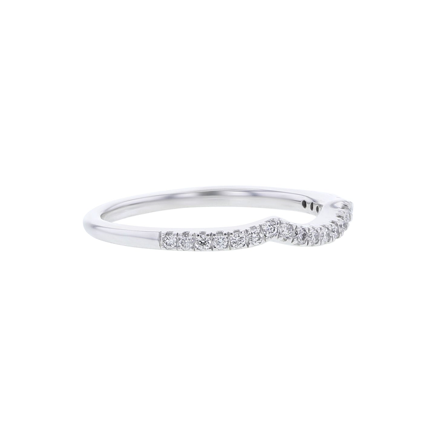 Aster Curved Diamond Wedding Ring