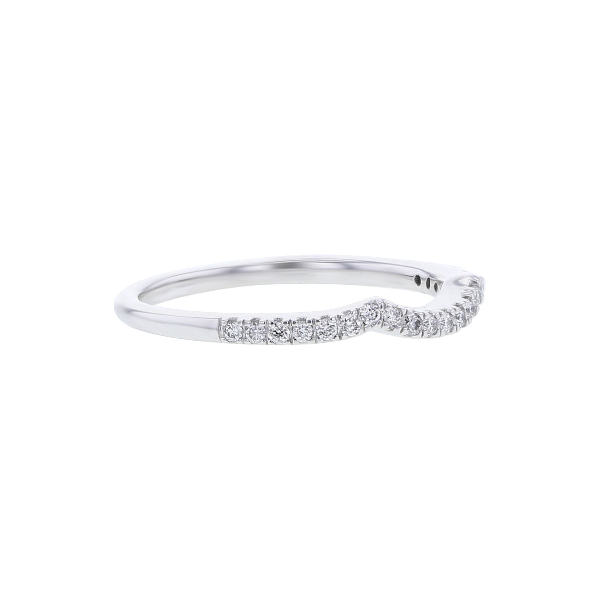 Aster Curved Diamond Wedding Ring