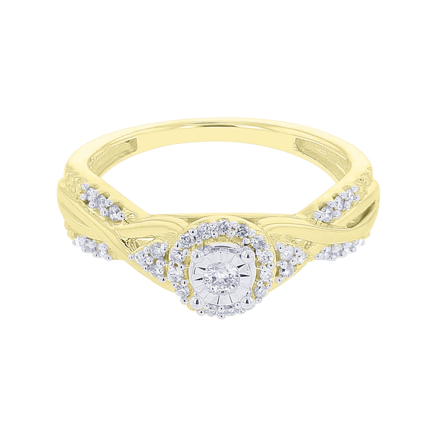 Halo Bypass Twist Mirage Ready for Love Diamond Engagement Ring