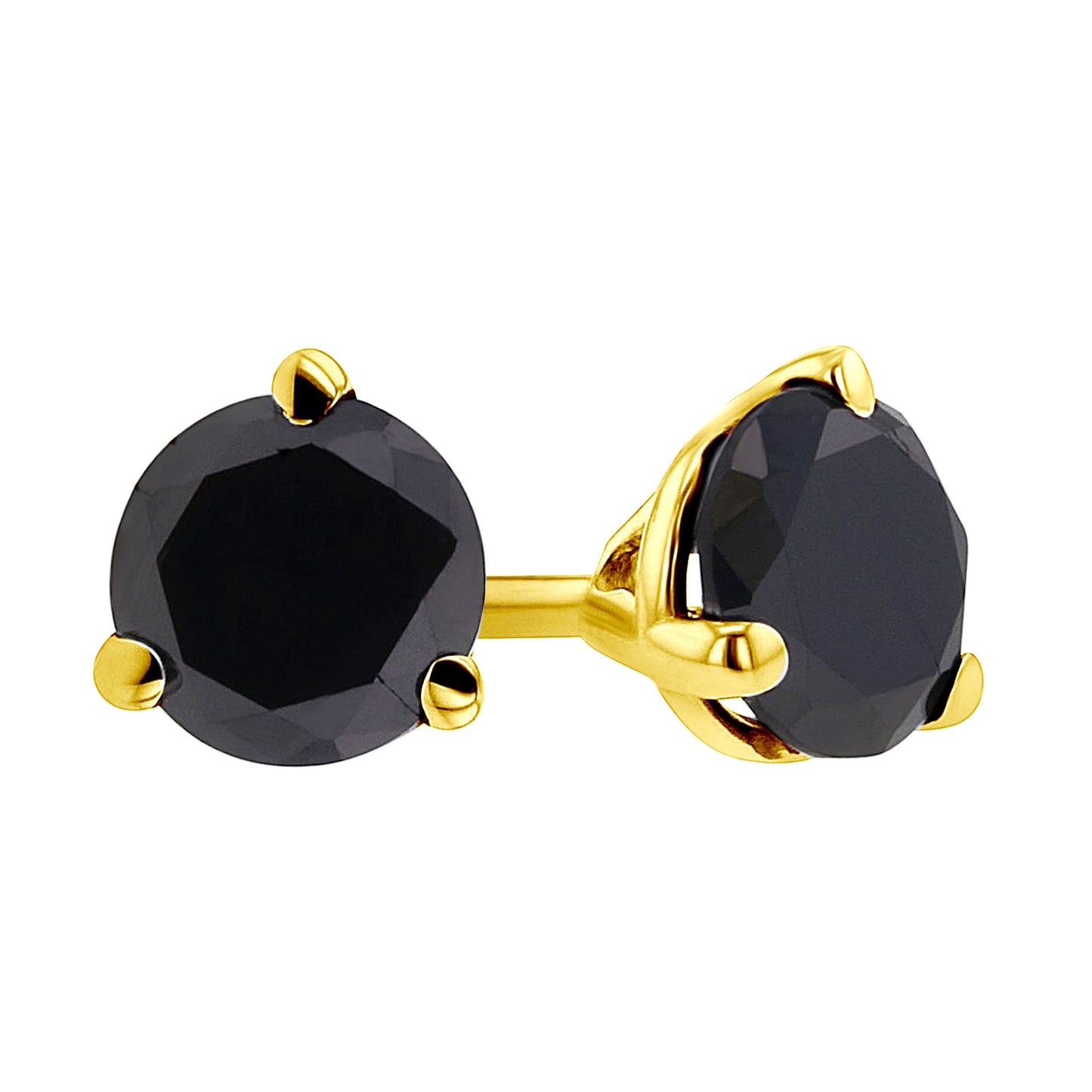 Get Naked Black Diamond Stud Earrings 1ct