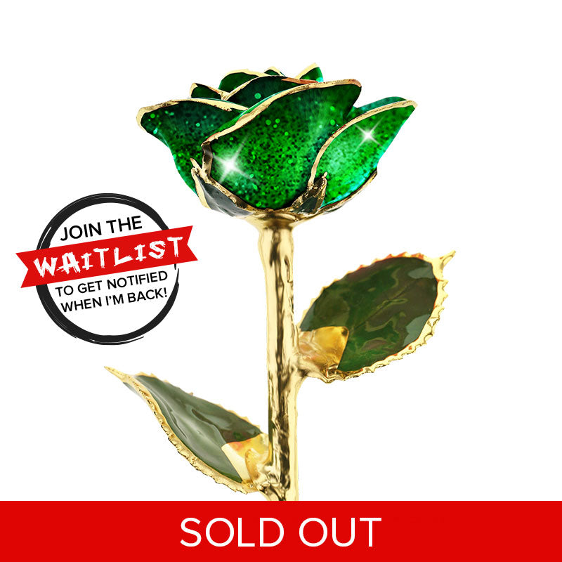 Emerald City 24kt Gold Dipped Rose