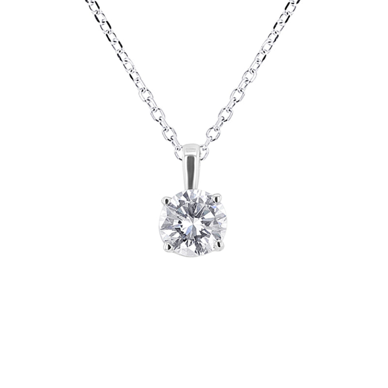 Round Solitaire Diamond Necklace 1/4ct – Steven Singer Jewelers