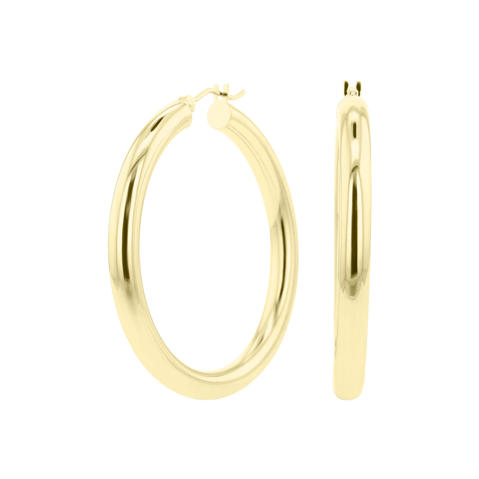 Classic Gold Hoop Earrings - 4x40MM