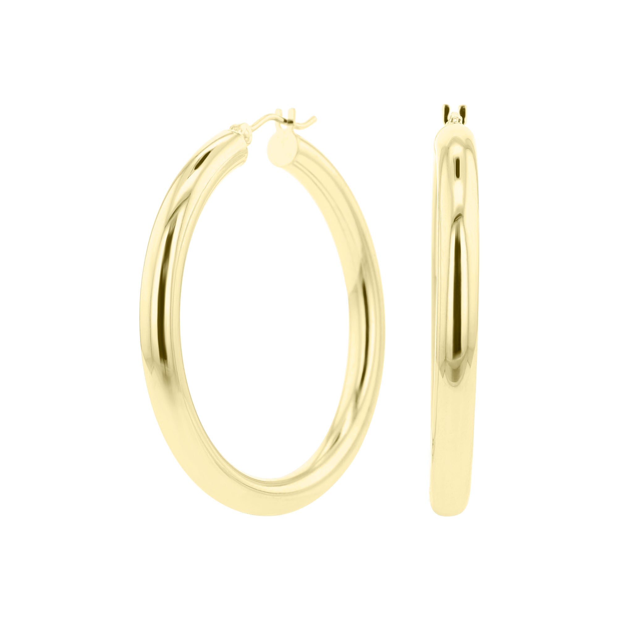 Classic Gold Hoop Earrings - 4x40MM