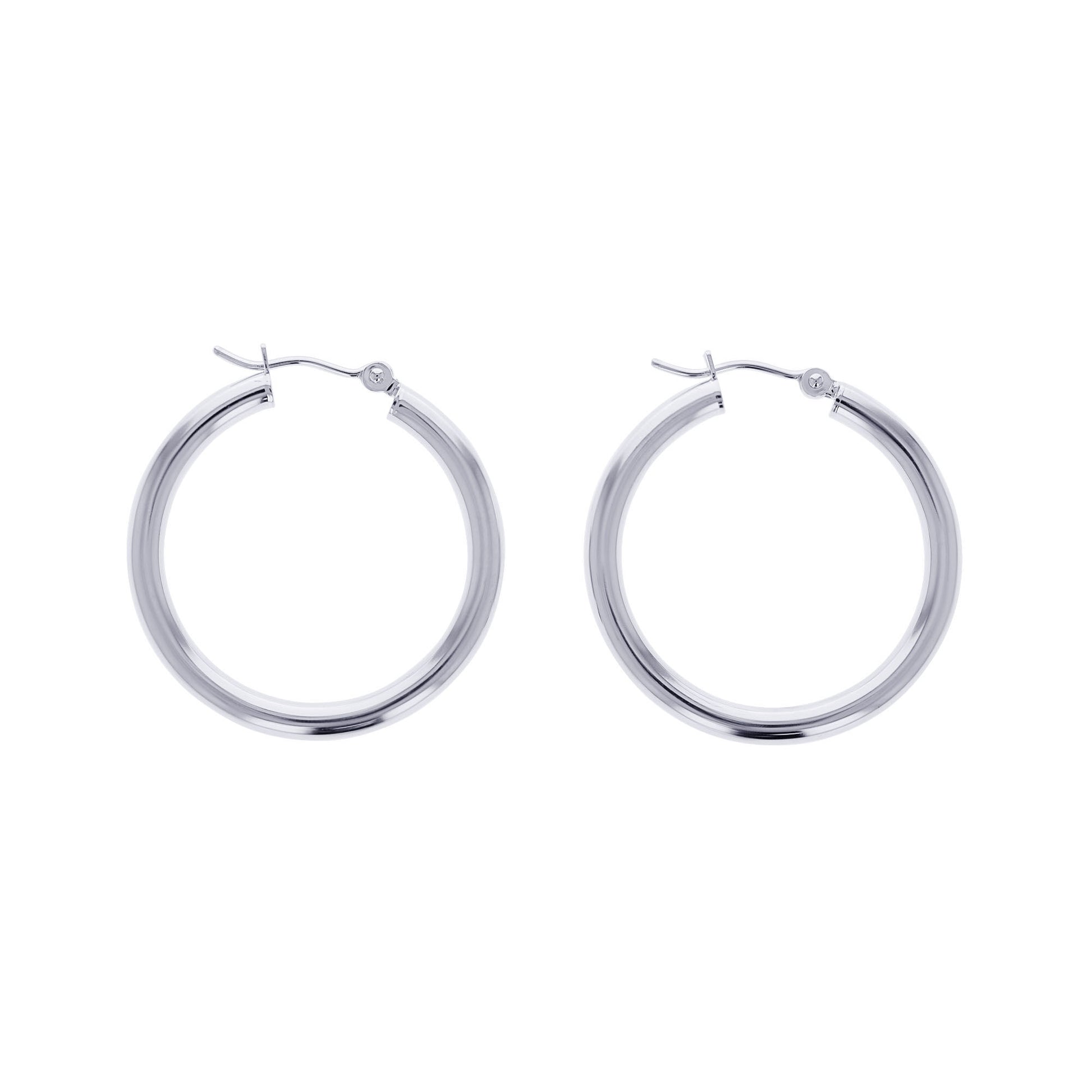 Classic Gold Hoop Earring - 3x30mm