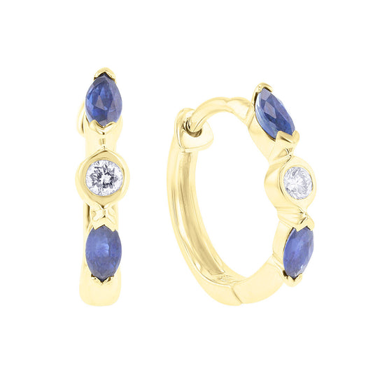 Sunila Sapphire and Diamond Earrings