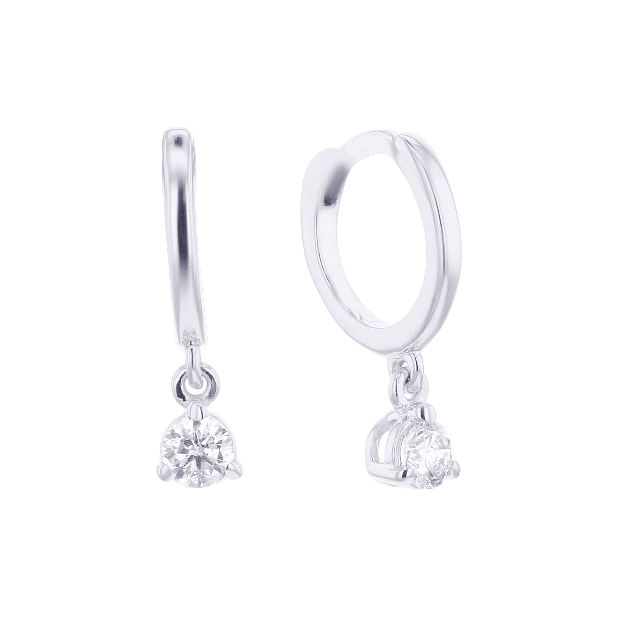 Crislu Round & Baguette Huggie Earrings Finished in Pure Platinum 1.70 –  AGAPANTHUS