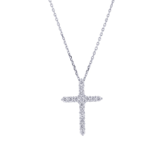 Faithful Cross Diamond Necklace 1/2ct