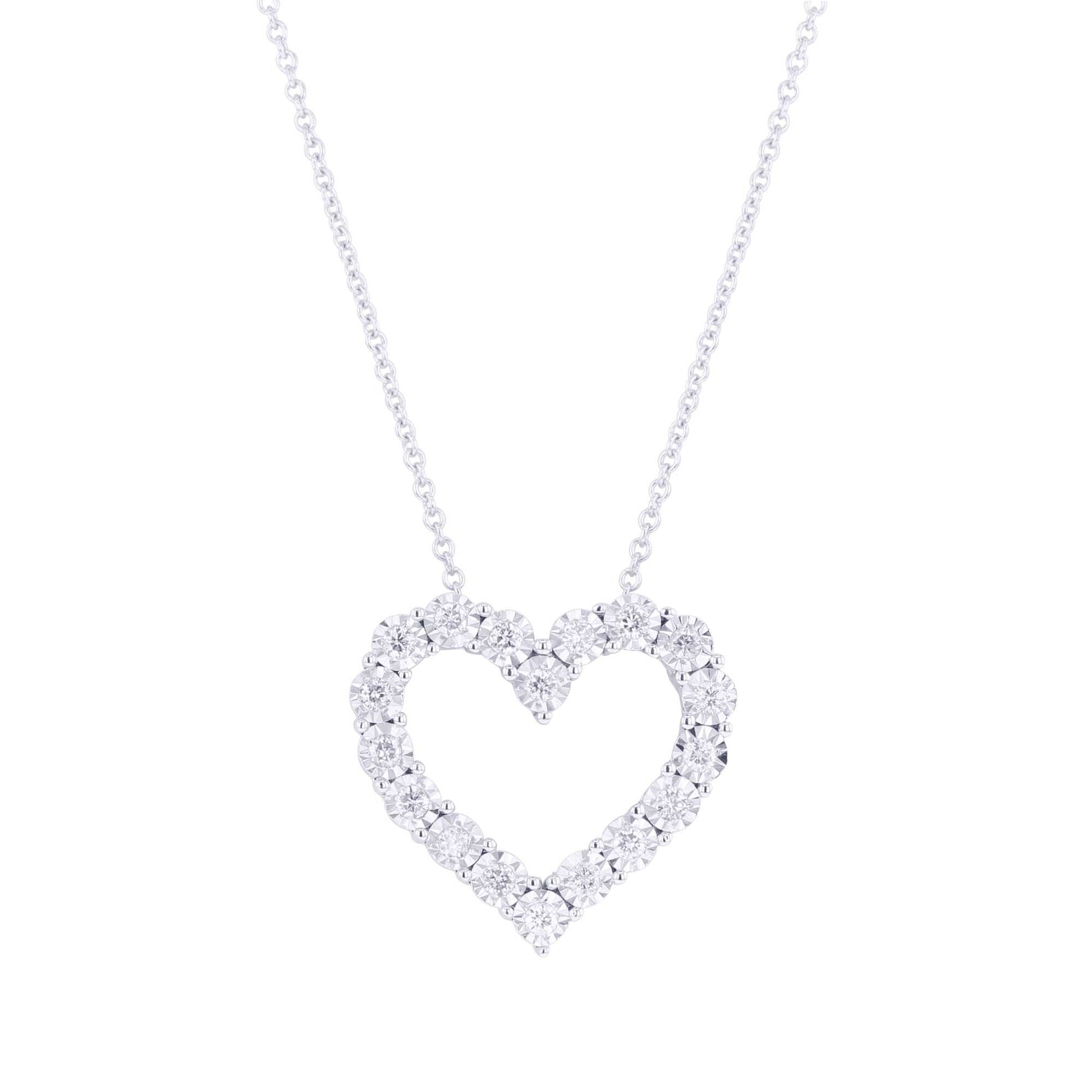 Mirage Diamond Heart Necklace 1/4ct