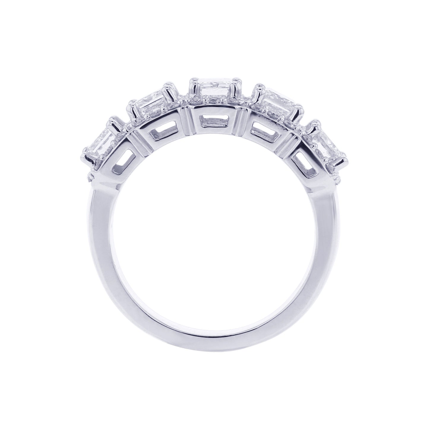 Lovella 5 Stone Halo Diamond Ring 1 1/3ct