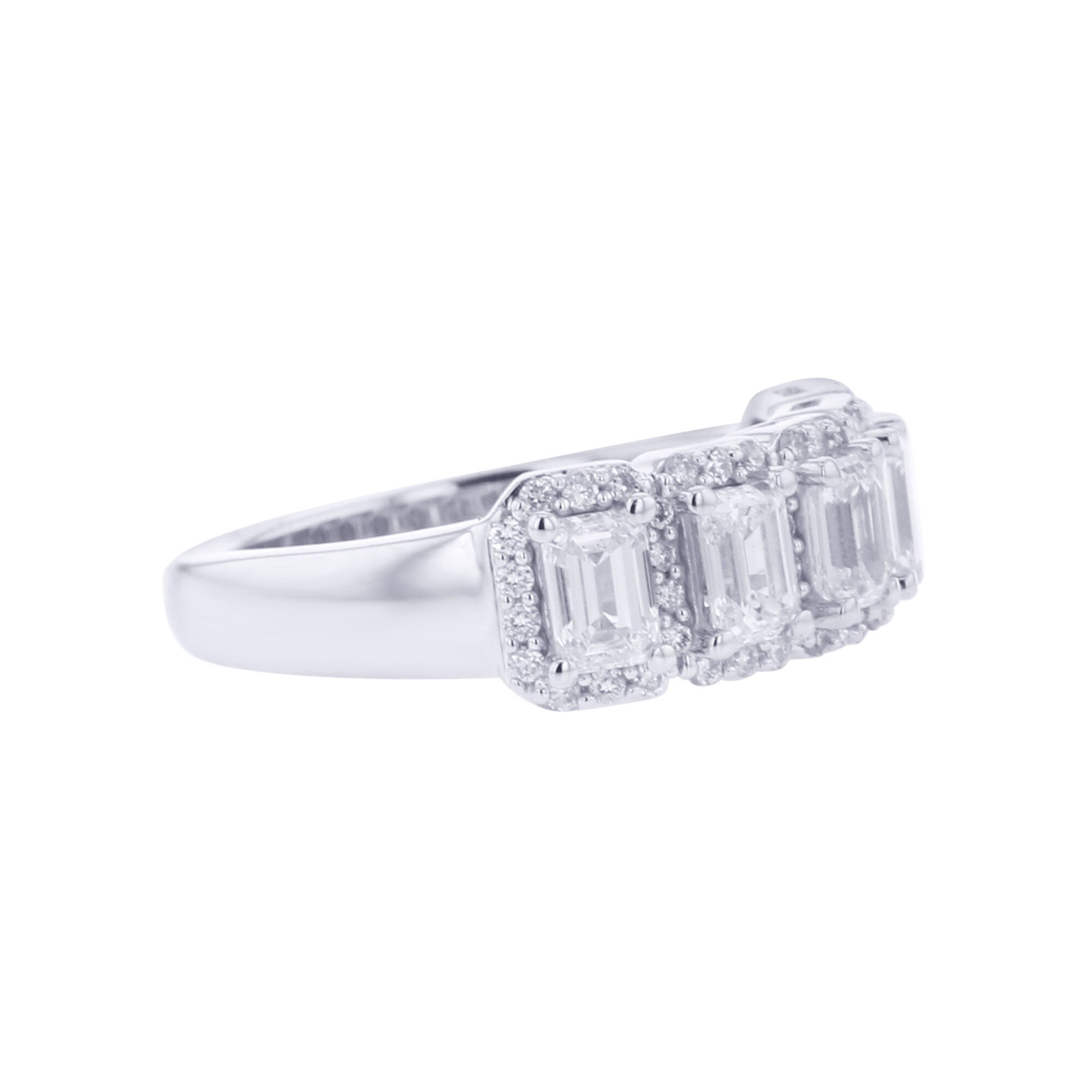 Lovella 5 Stone Halo Diamond Ring 1 1/3ct