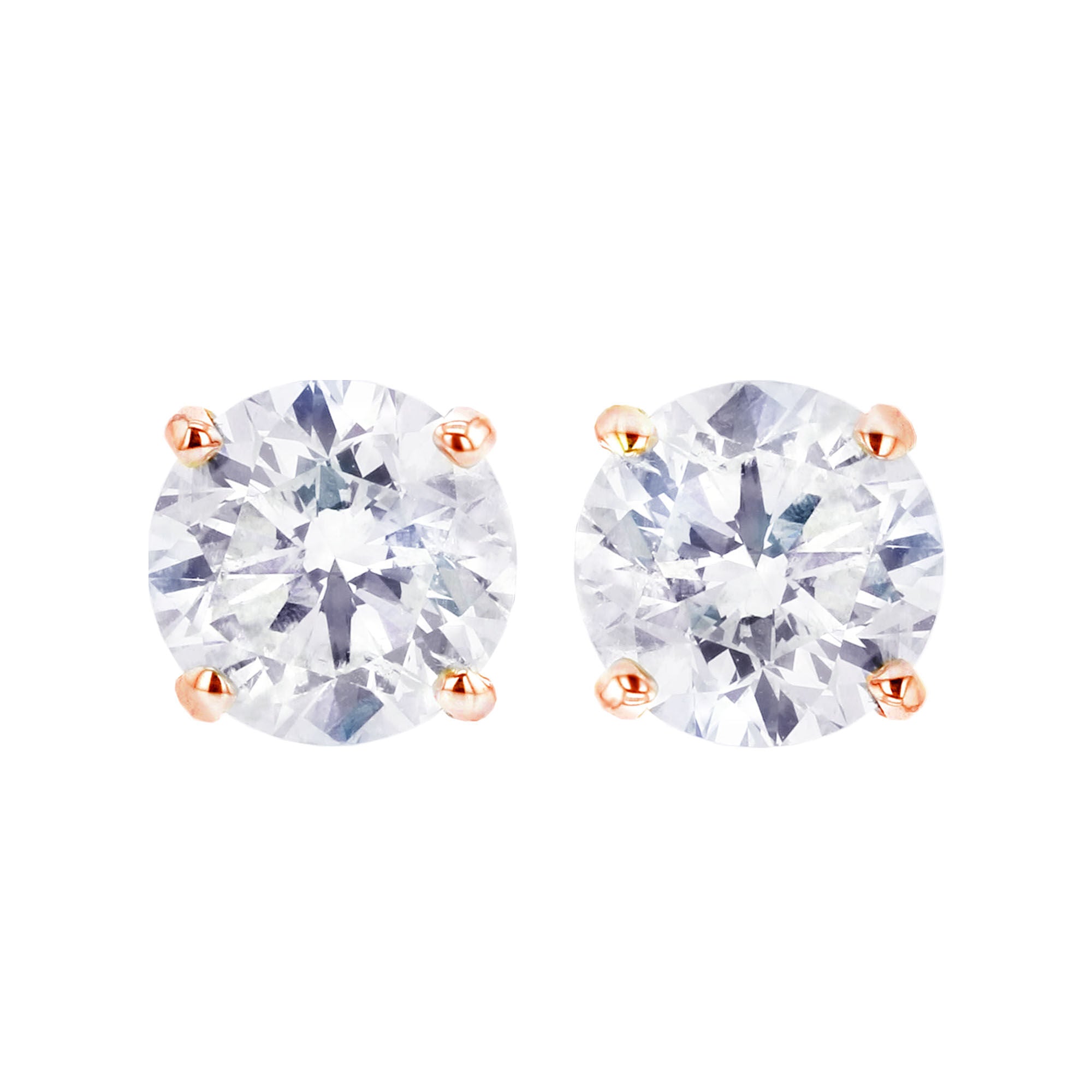 1/3 CT. T.W. Diamond Solitaire Stud Earrings in 14K White Gold (J/I2) |  Zales Outlet