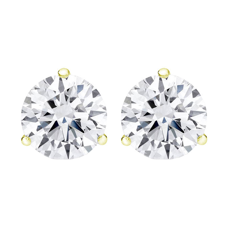 Oscar Massin Beaded Earrings Diamond White Gold Studs 2 ctw