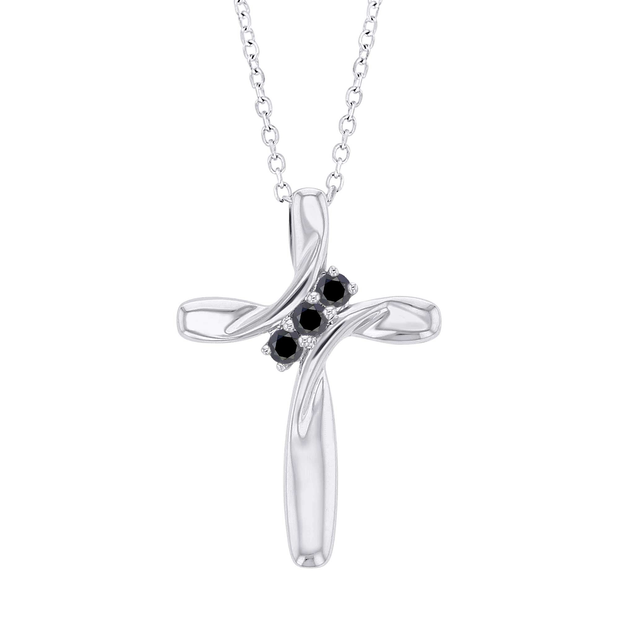 Silver Trinity Black Diamond Necklace – Steven Singer Jewelers