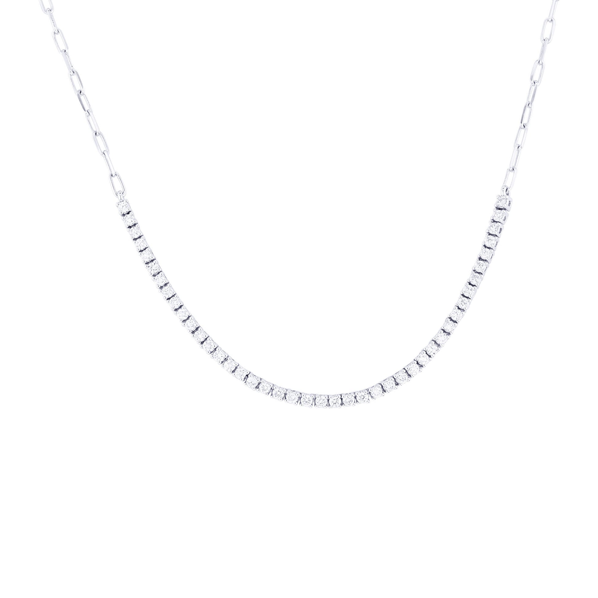 Noemi Diamond Paper Clip Necklace