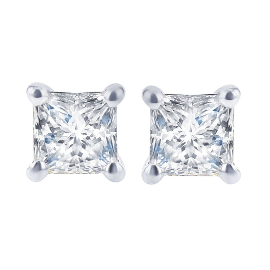 Princess Bella Diamond Stud Earrings 3/8ct