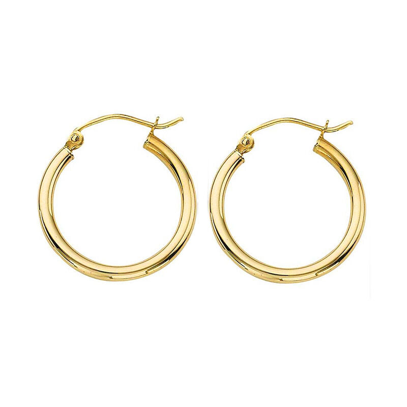Classic Gold Hoop Earrings - 2x20MM – Steven Singer Jewelers