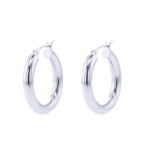 Classic Gold Hoop Earrings - 4x25MM