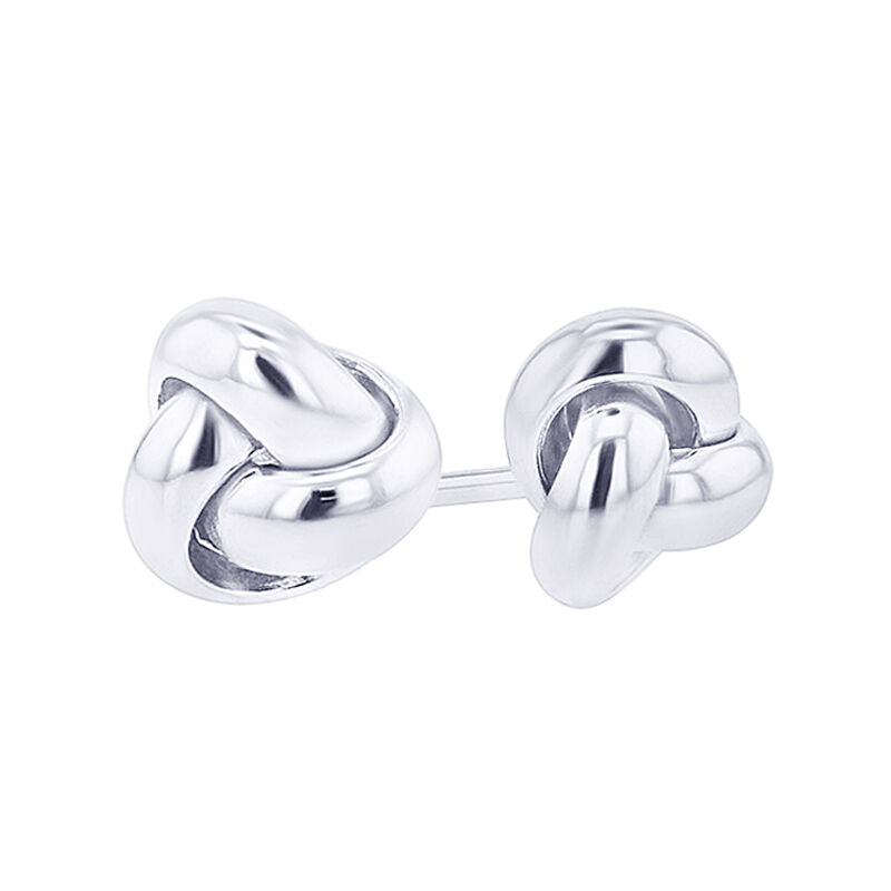 Platinum love deals knot earrings