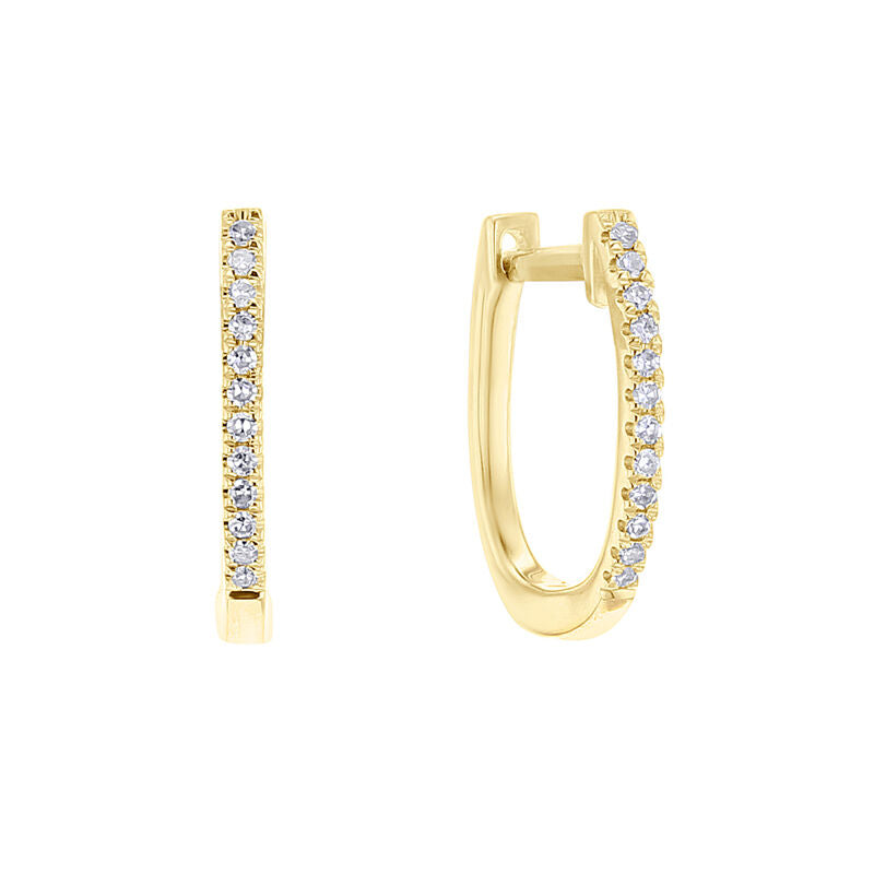 Classic Pave Diamond Huggie Hoop Earrings – Steven Singer Jewelers