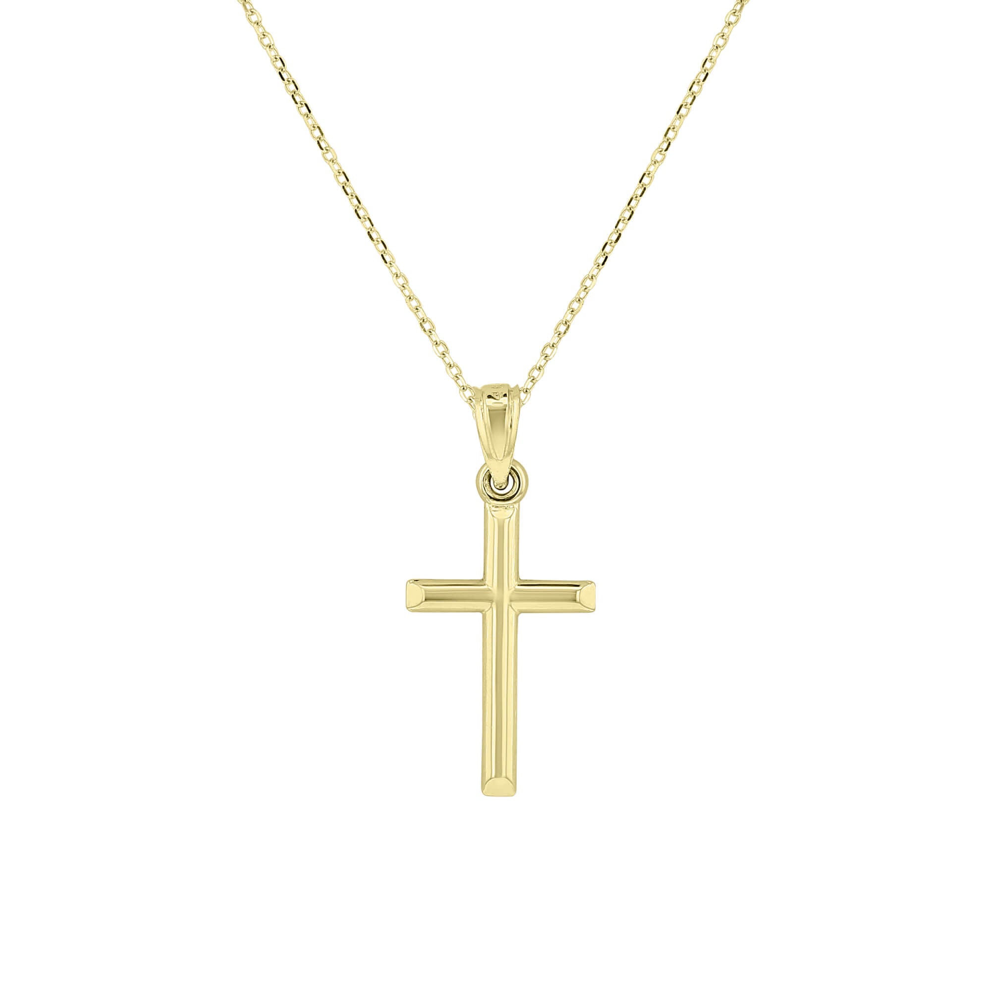 Sleek Polished Cross Necklace – Steven Singer Jewelers