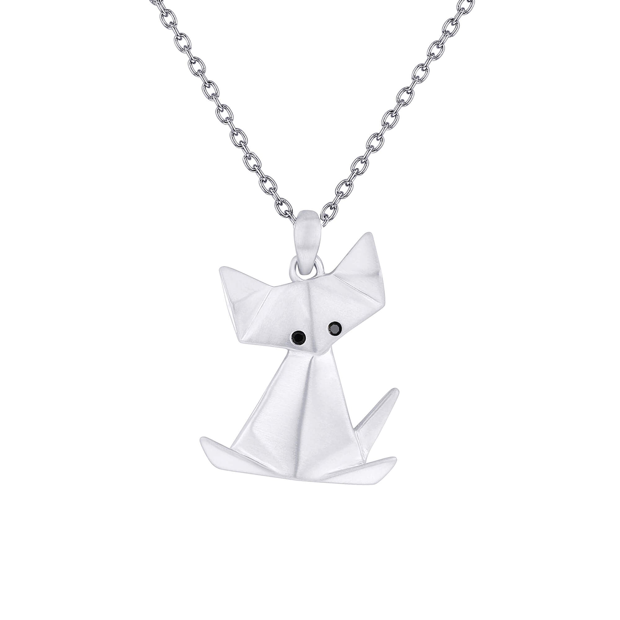 Origami hot sale cat necklace