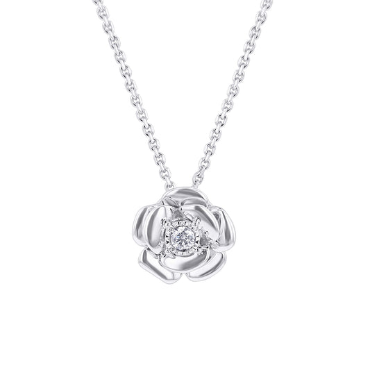 Silver Mirage Rosa Diamond Necklace