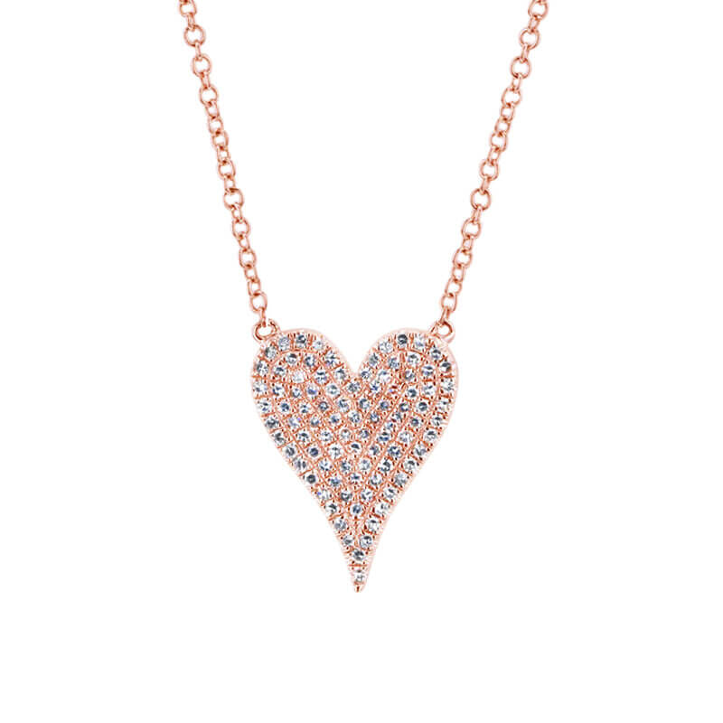 Elongated heart deals necklace