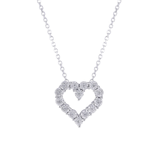 Mirage Heart Diamond Necklace - 1/20ct