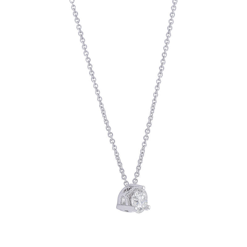 Naked Solitaire Diamond Necklace 1/2ct – Steven Singer Jewelers