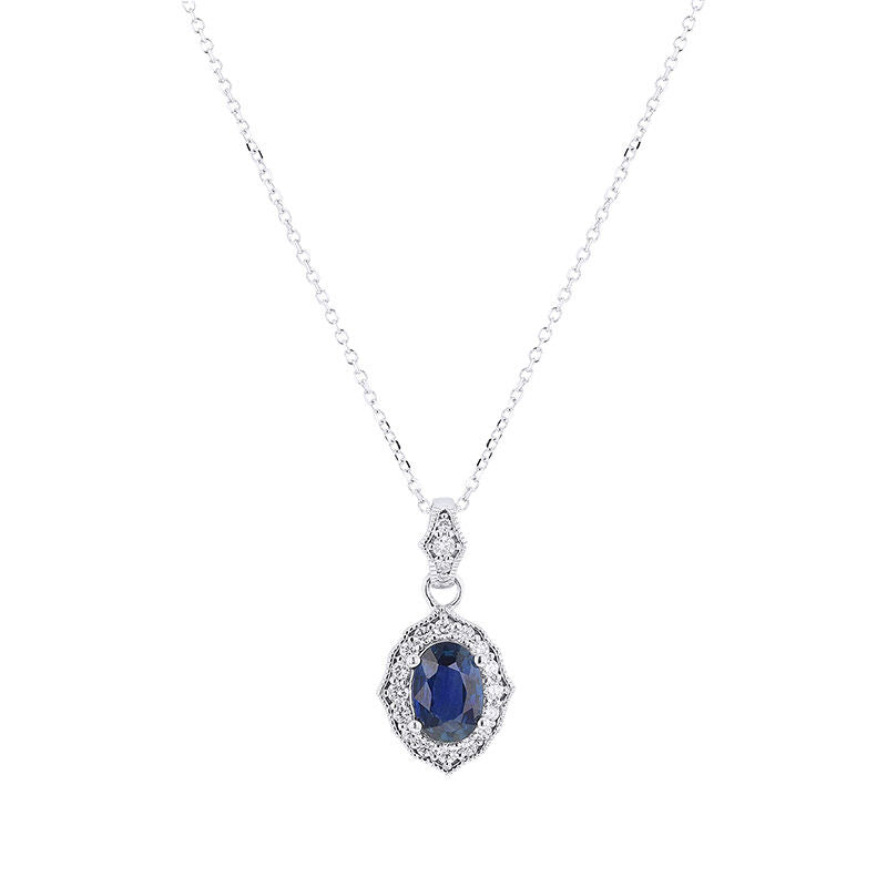 Antiquity Sapphire & Diamond Necklace – Steven Singer Jewelers