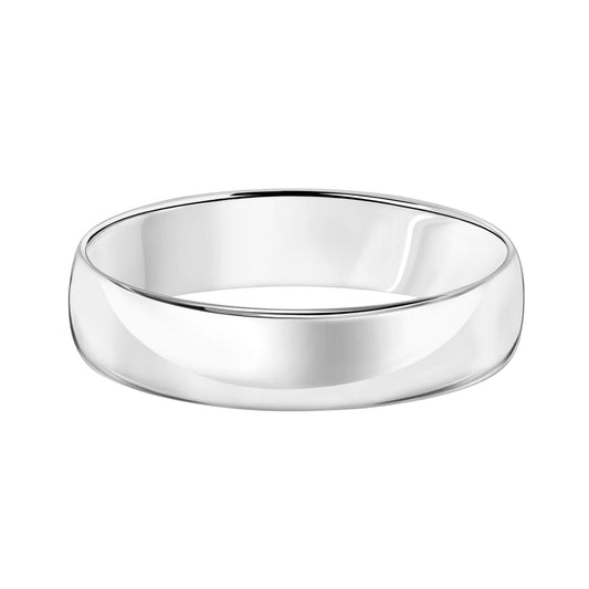 Roux 5mm Light Low Dome Platinum Wedding Ring